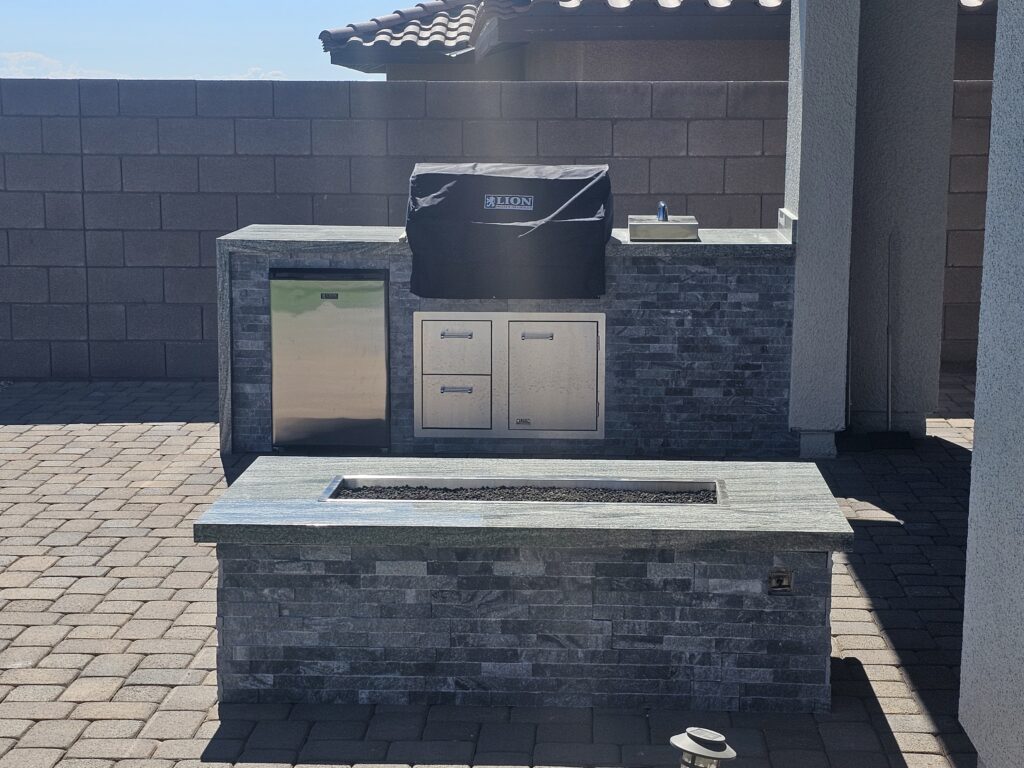 Fire Pit and BBQ Island