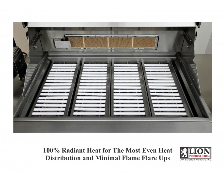 Lion Ceramic Heat Tubes with Vented Flame Tamer Tray (L89746) - Image 5