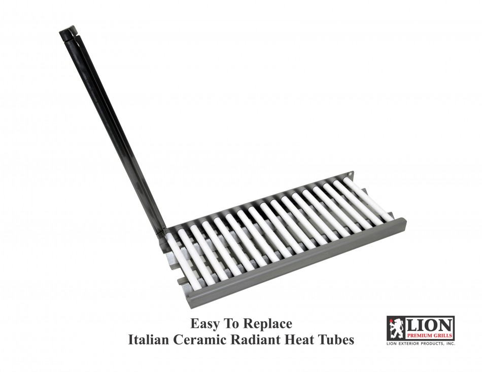 Lion Ceramic Heat Tubes with Vented Flame Tamer Tray (L89746) - Image 6