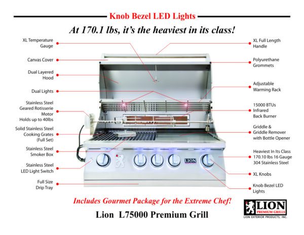 L75000 32 Inch Lion Premium Grill - Image 10