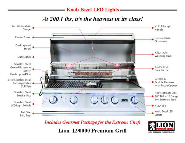 L90000 Lion 40 Inch Premium Gas Grill - Image 3