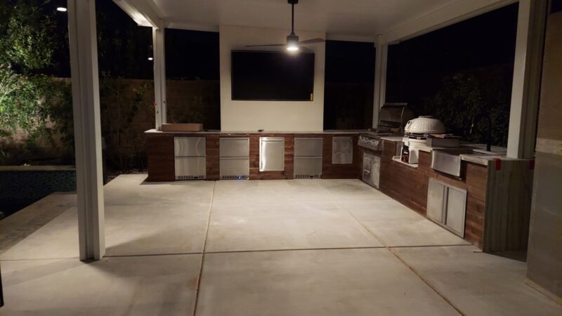 Outdoor Kitchen Lighting: Designed for Las Vegas Nights