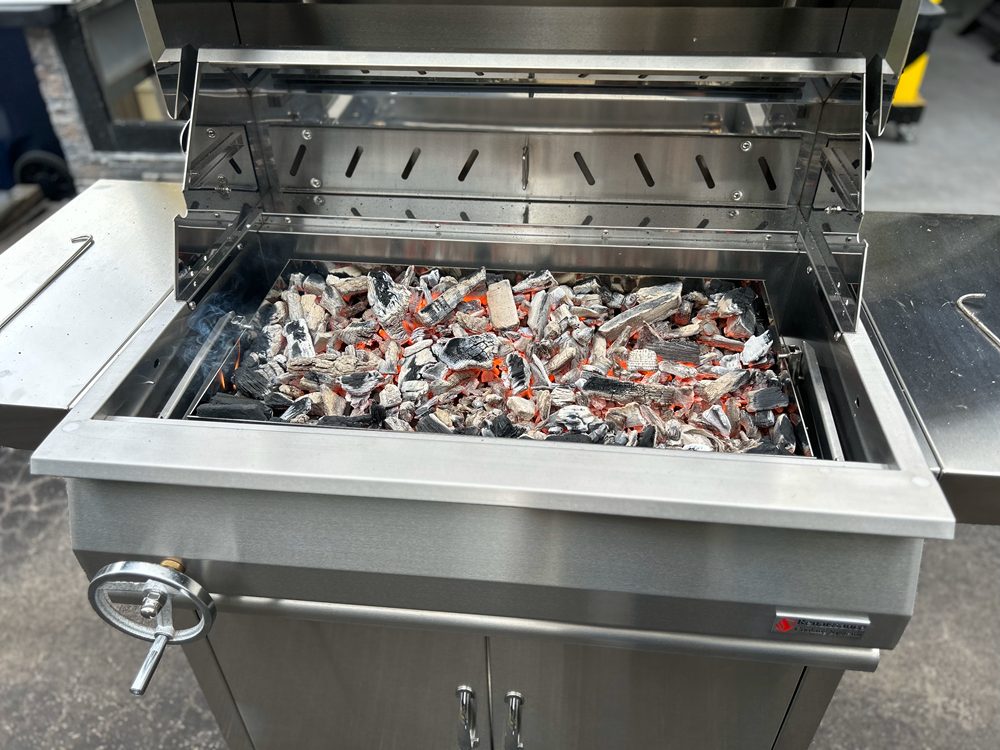 RCS 32" Premier Freestanding Charcoal Grill - RJCC32A CK w/ Cart & Gas Kit - Image 17