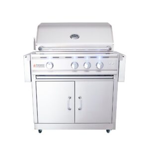 RCS 30" Cutlass Pro Freestanding Grill - RON30B CK w/ Cart & Gas Kit - Propane (LP)