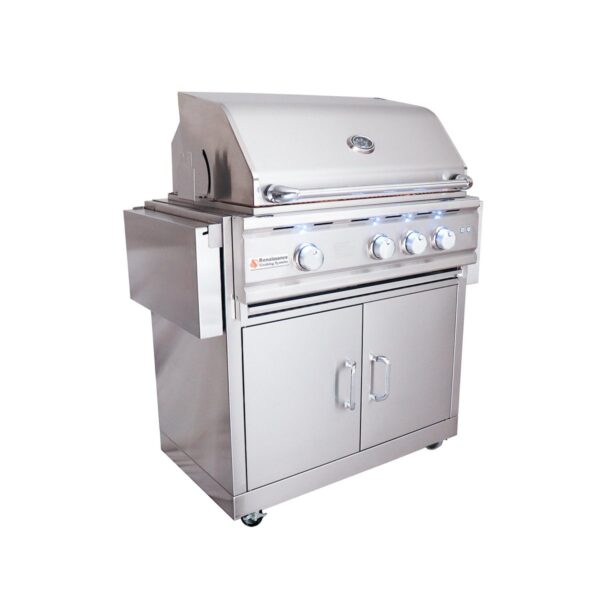 RCS 30" Cutlass Pro Freestanding Grill - RON30B CK w/ Cart & Gas Kit - Propane (LP)