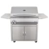 RCS 32" Premier Freestanding Charcoal Grill - RJCC32A CK w/ Cart & Gas Kit