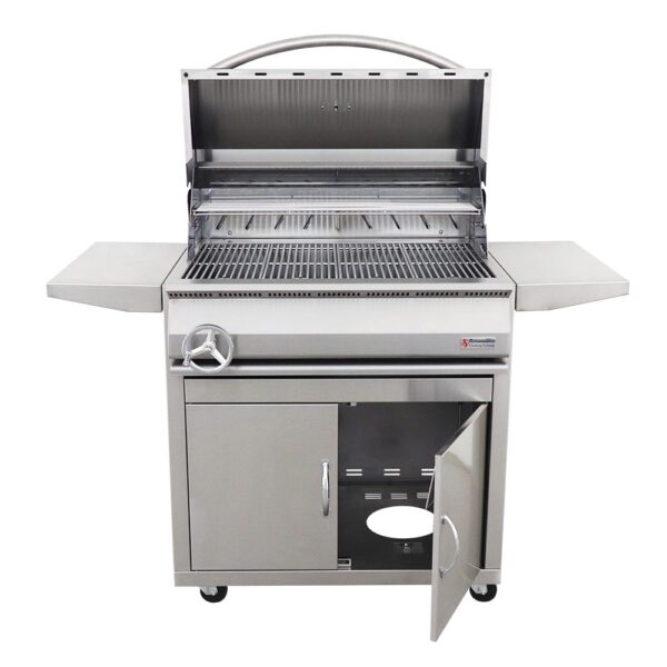 RCS 32" Premier Freestanding Charcoal Grill - RJCC32A CK w/ Cart & Gas Kit